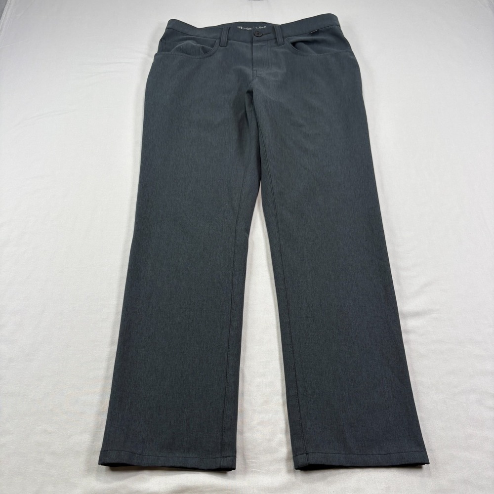 Travis Mathew Pants Mens 30x29 Gray Chino Open To Close Golf Performance Stretch